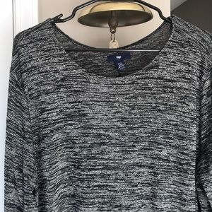 Gap heather black and gray long sleeve dress